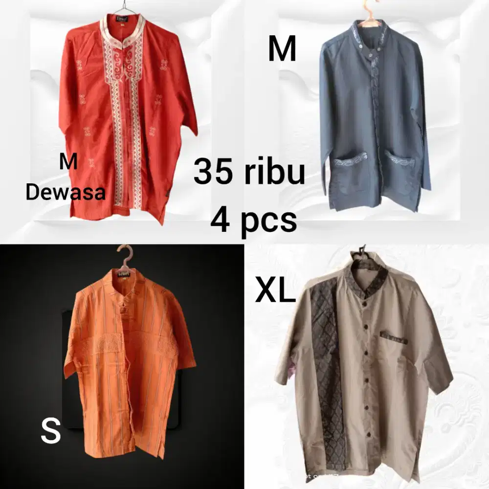 Cuma 35 rebu dapat 4 pcs atasan lelaki