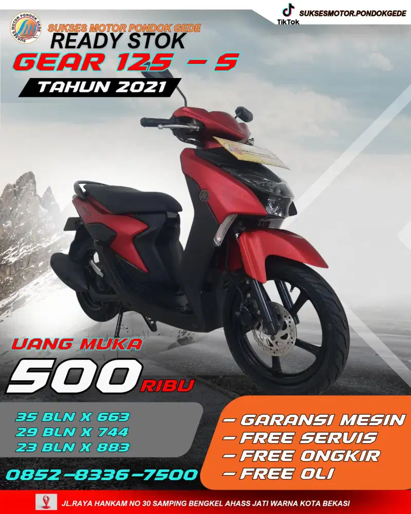 YAMAHA MIO GEAR 125 S TAHUN 2021 BERGARANSI DP 500 RIBU