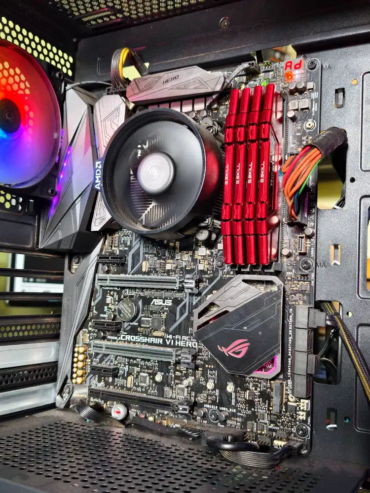 sepaket Mobo Asus ROG Proseor ryzen 5 5500 ram gaming 16gb Gskill