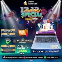 ASUS VIVOBOOK X441UAR I3 GEN 7 RAM 4GB SSD 256GB