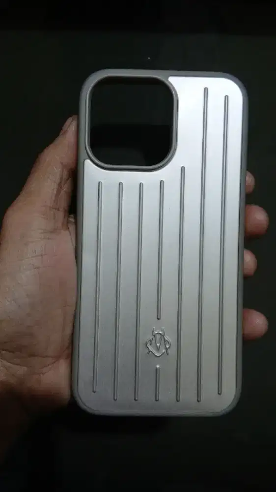 Casing Aluminium RIMOWA Original untuk iPhone 14 Pro max, Warna Perak