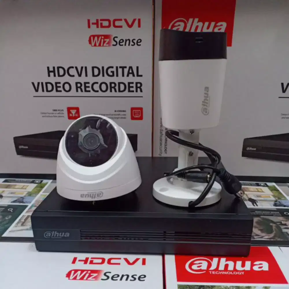 Paket cctv dahua 8 ch 4 kamera 2mp