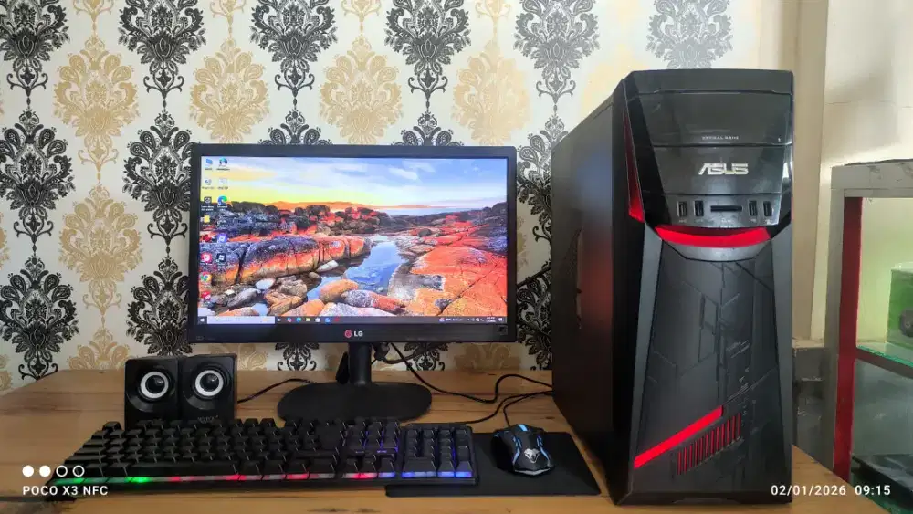 PC FULLSET CORE I7-6700/8GB/SSD256GB, LAYAR LED 20INC