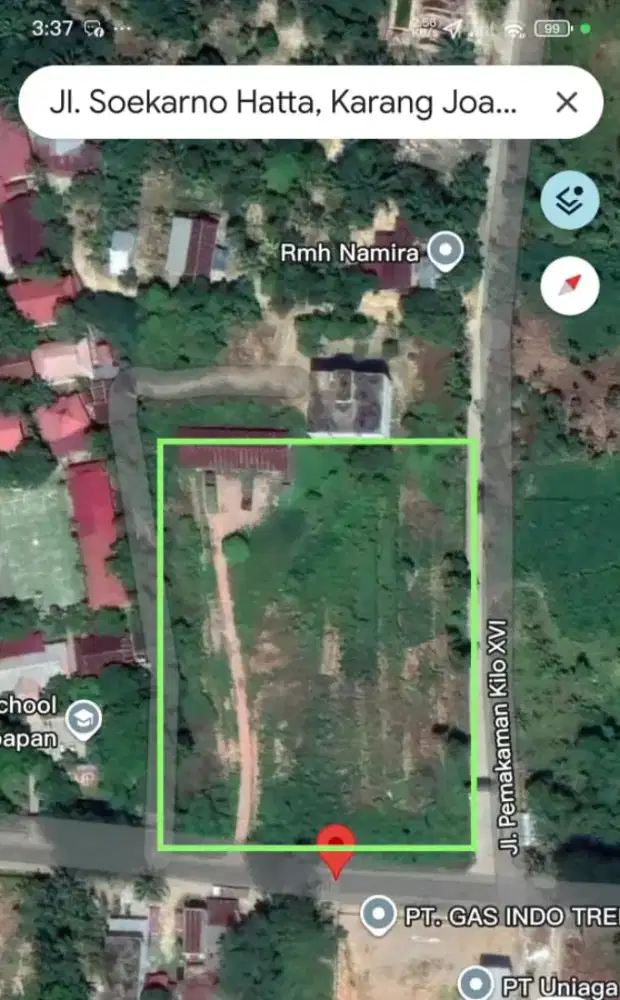 GUDANG TANAH DIKONTRAKAN 8000m