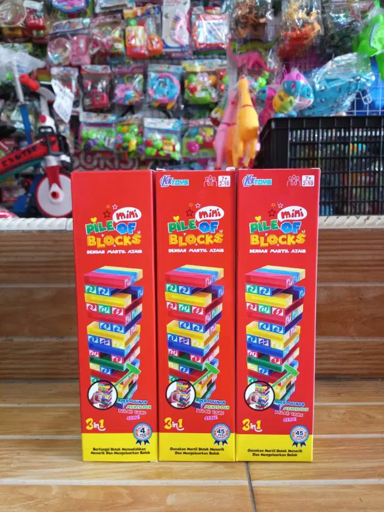 mainan anak uno stacko susun kecill