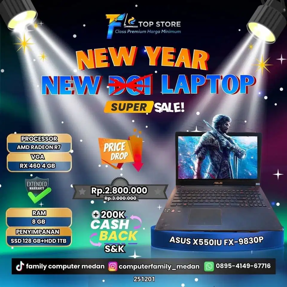 ASUS X550IU AMD FX-9830P RADEON R7 RAM 8/128GB+1TB HDD-AMD RADEON RX