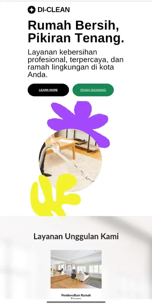 Jasa kebersihan home cleaning service