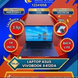 ASUS VIVOBOOK X412DA AMD RYZEN 5 3500U 8GB SSD 256GB-BACKLITE