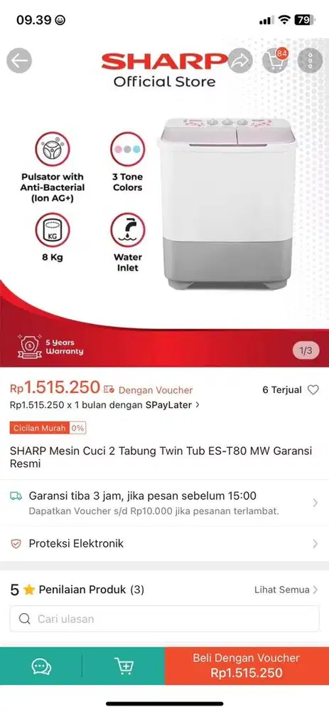 Mesin Cuci Sharp Jarang Pakai