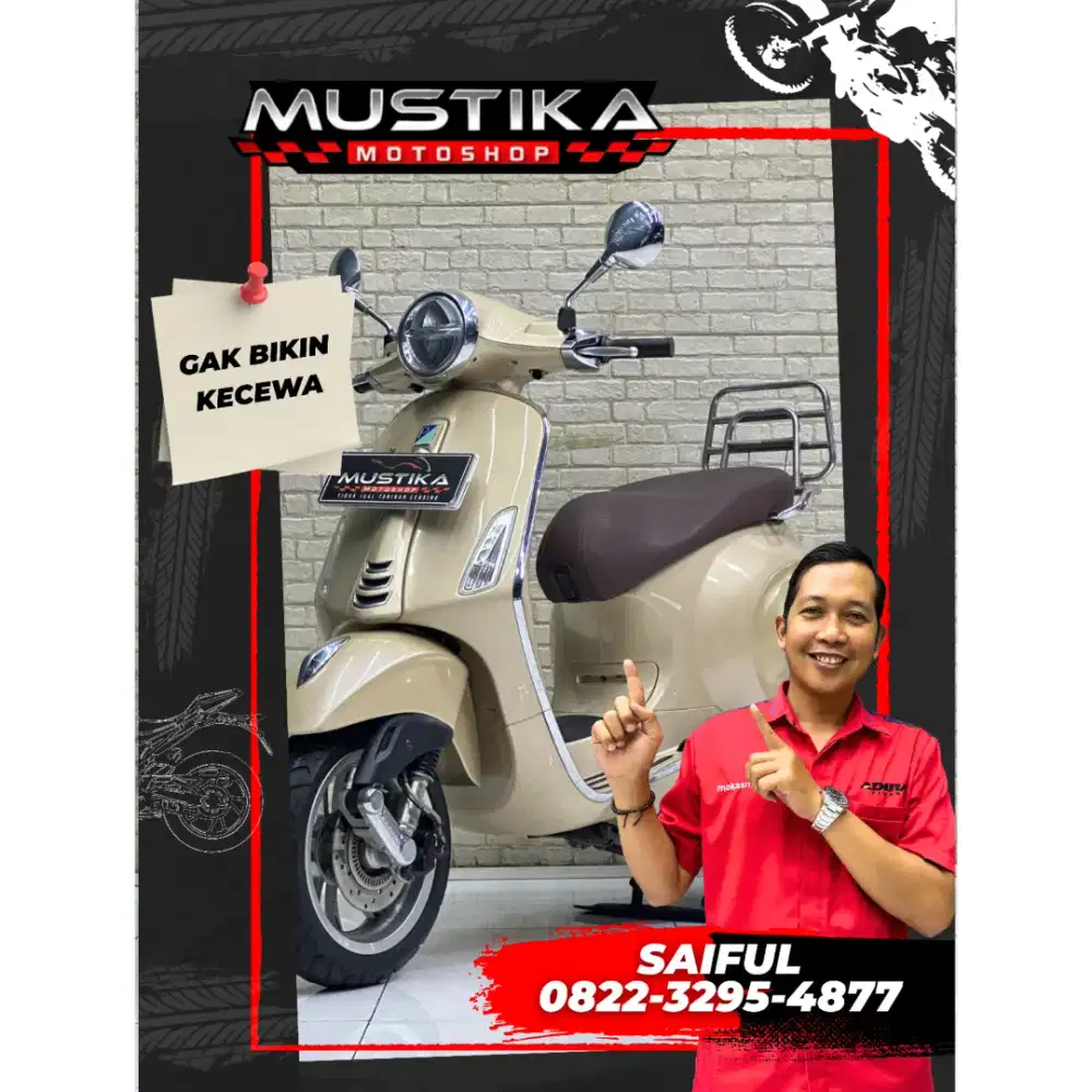 Perfect Condition!!Vespa Primavera 150cc ABS 2019 Plat Jatim-Mustika