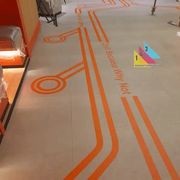 Stiker Dekorasi Lantai dan Dinding Glossy & Doff Custom