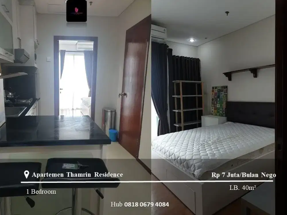 Disewakan Apartement Thamrin Residence Mid Floor 1BR Full Furnished