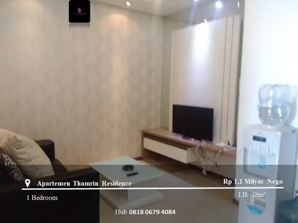 Dijual Apartement Thamrin Residence Mid Floor 1BR Full Furnished