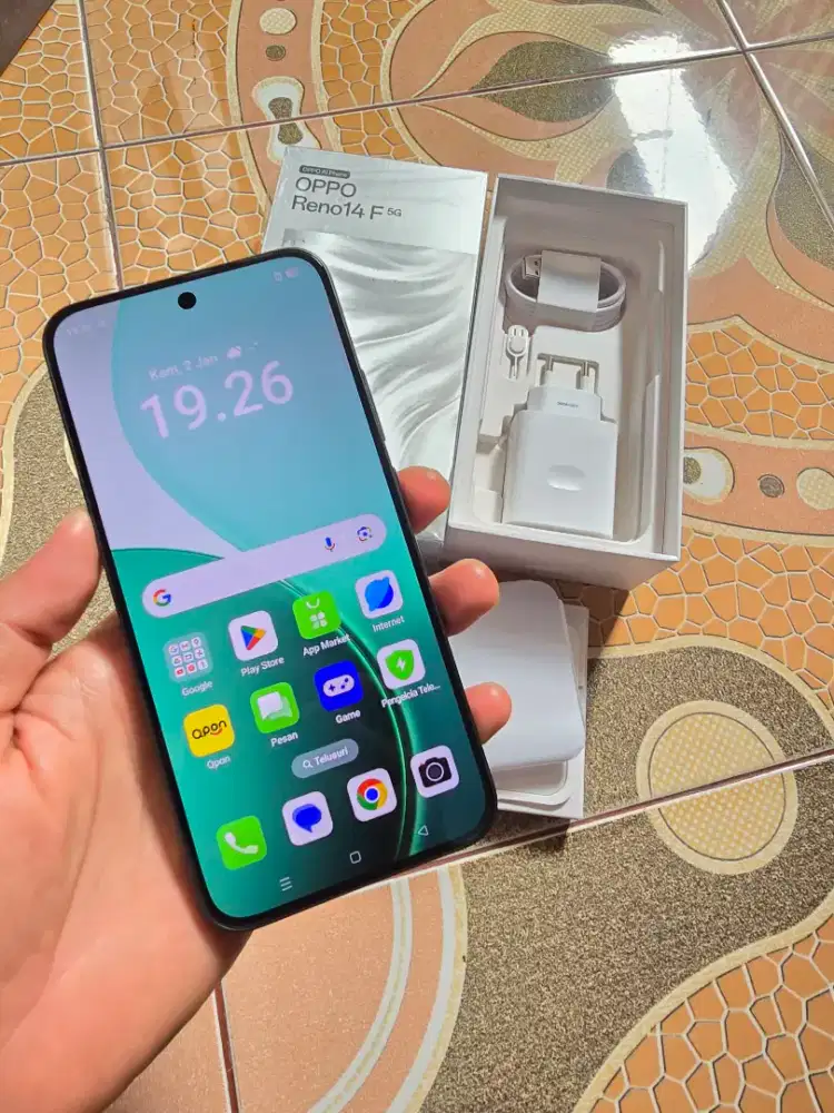 Oppo reno 14f 5g 8/156 mulus lengkap garansi