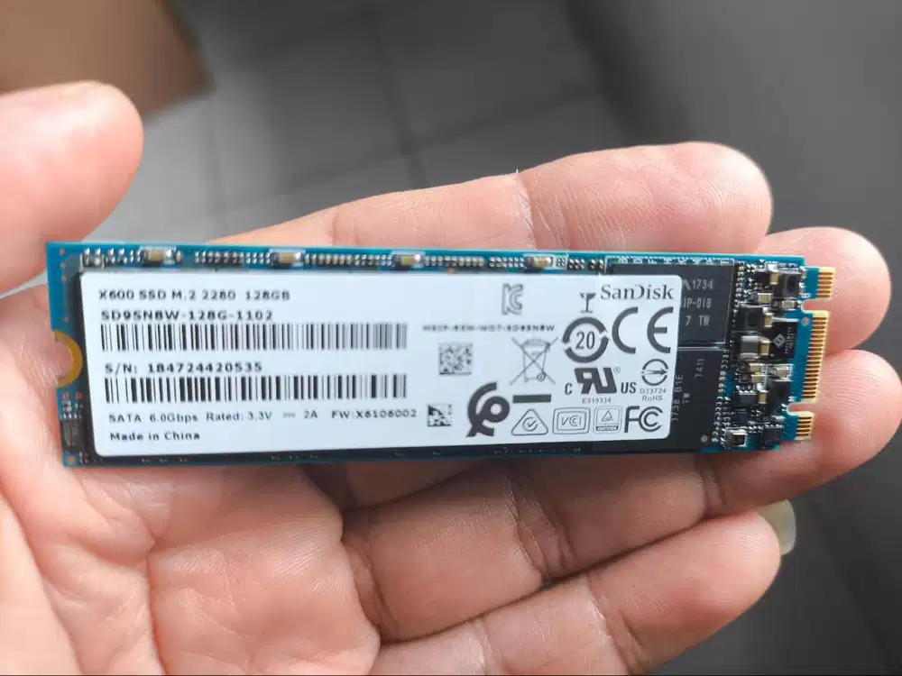 Jual Cepat SanDisk SSD M2 2280 Kapasitas 128Gb SATA 6.0Gbps