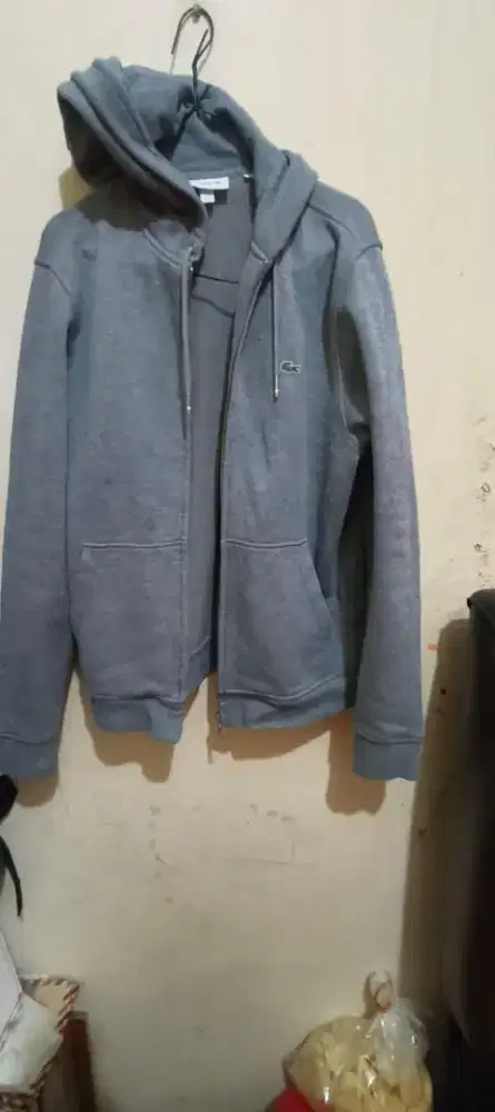Hoodie Lacoste zipper bekas original mulus