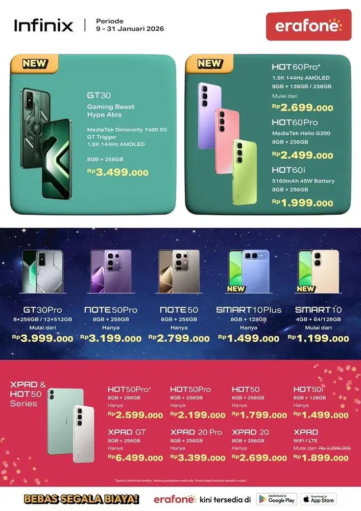 Hanphone baru garansi resmi