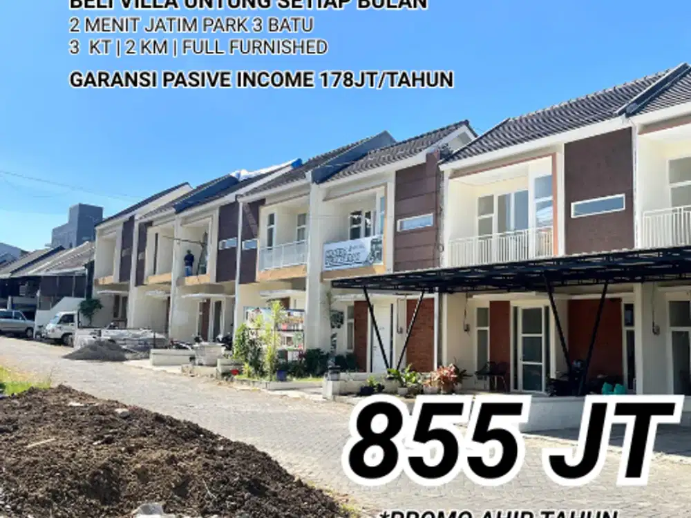 dijual villa di depan jatim part 3 batu malang city