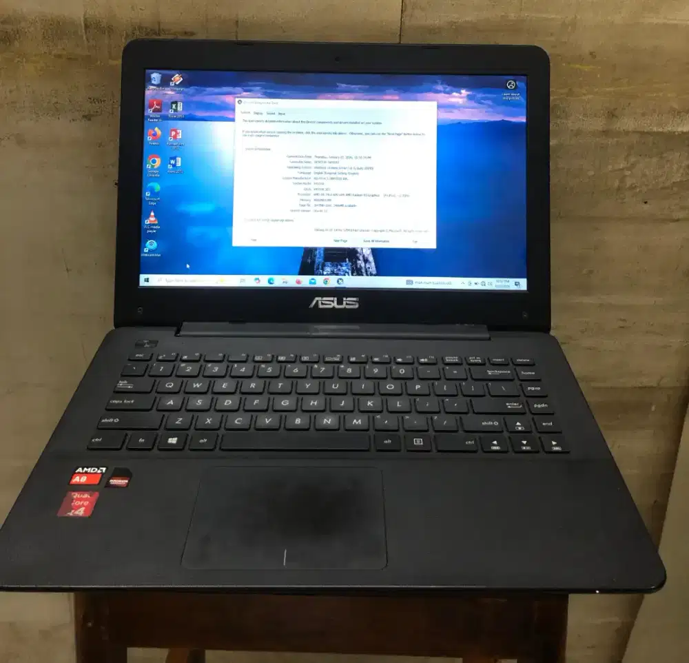 LAPTOP ASUS X455YA AMD A8 QUAD RADEON 7 RAM 4GB SSD 256GB NOMINUS
