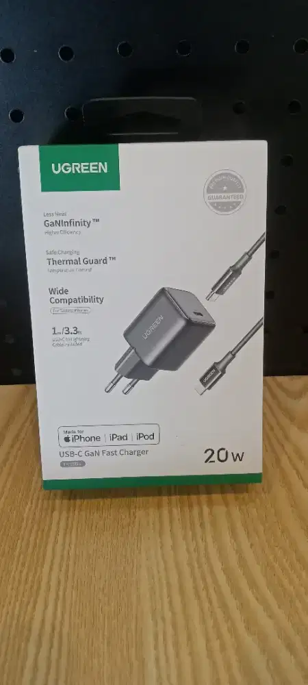 UGREEN Charger Set iP + Kabel Type C To Lightning MFi 65003