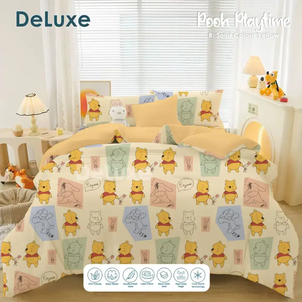 Sprei anak katun dingin motif winnie the pooh