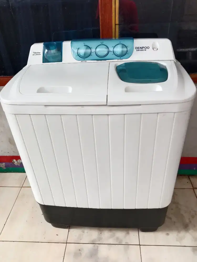 jual mesin cuci denpo 8kg mesin halus tenaga kenceng body seperti baru