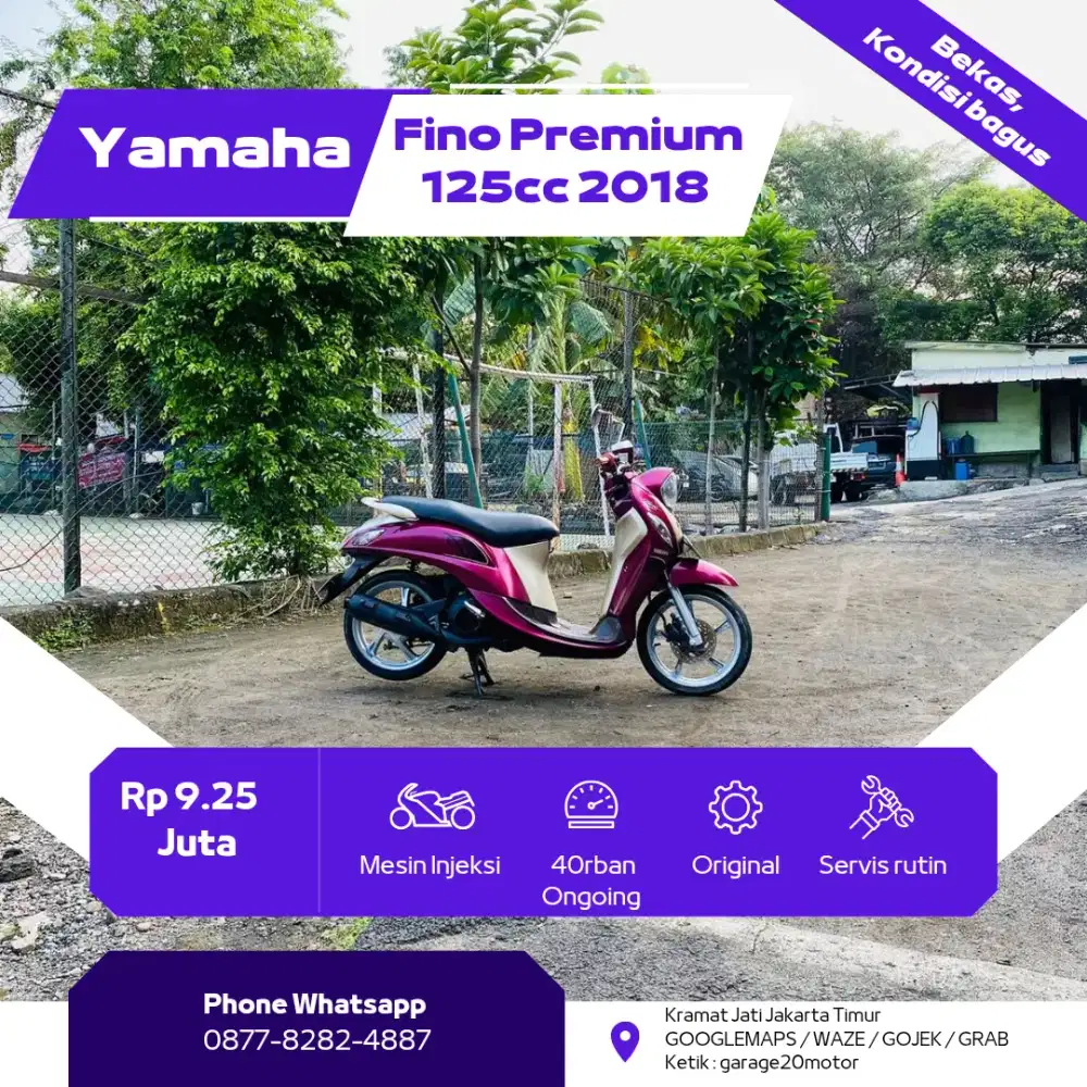 Yamaha Fino Premium 125cc Bluecore Fi Tahun 2018