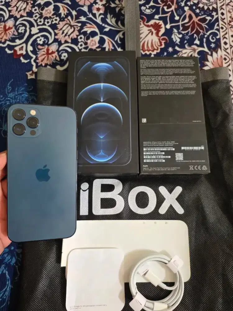 iphone 12 pro 128gb resmi iBox,unit mulus like new,fulset original