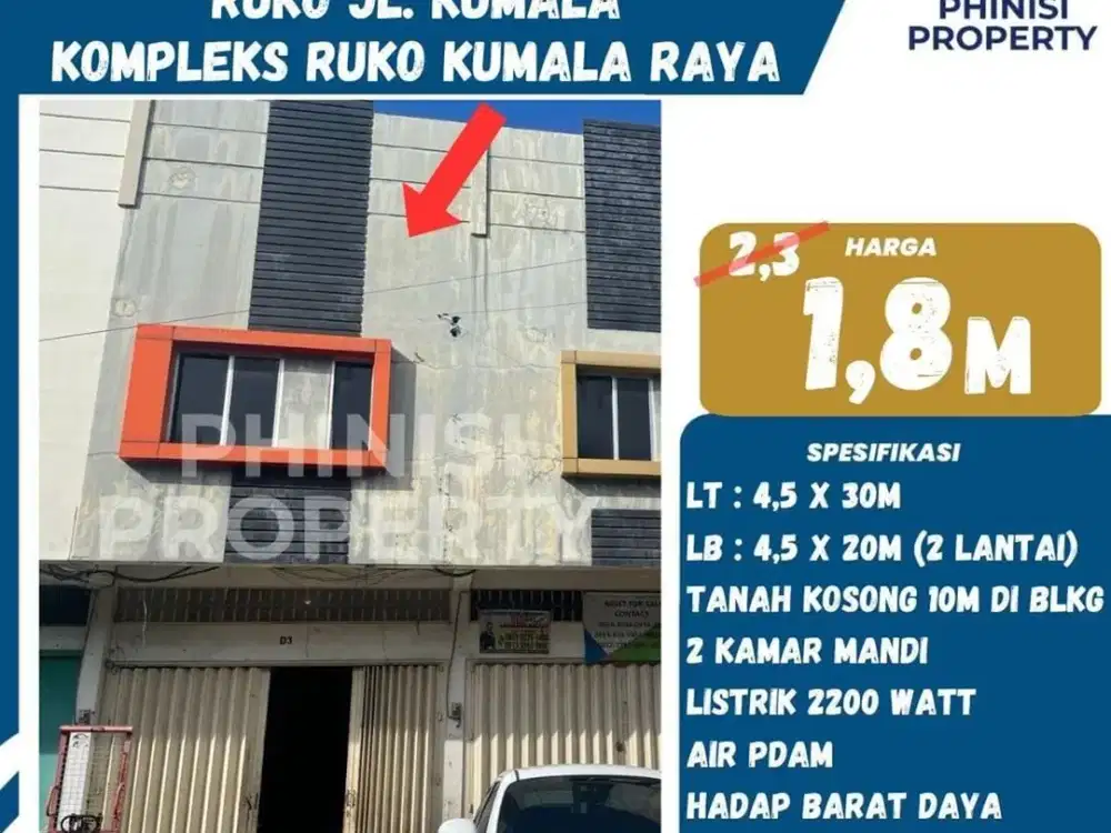 Dijual Ruko Jalan Kumala
