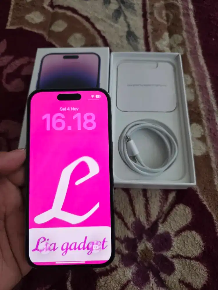 iPhone 14 pro 512gb mulus like new,,lengkap fulset,istimewa