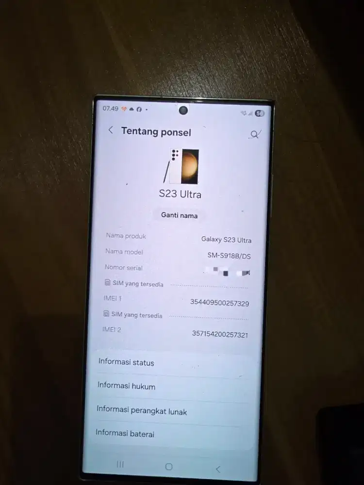 Hp Samsung S23 ultra 512 gb second mulus