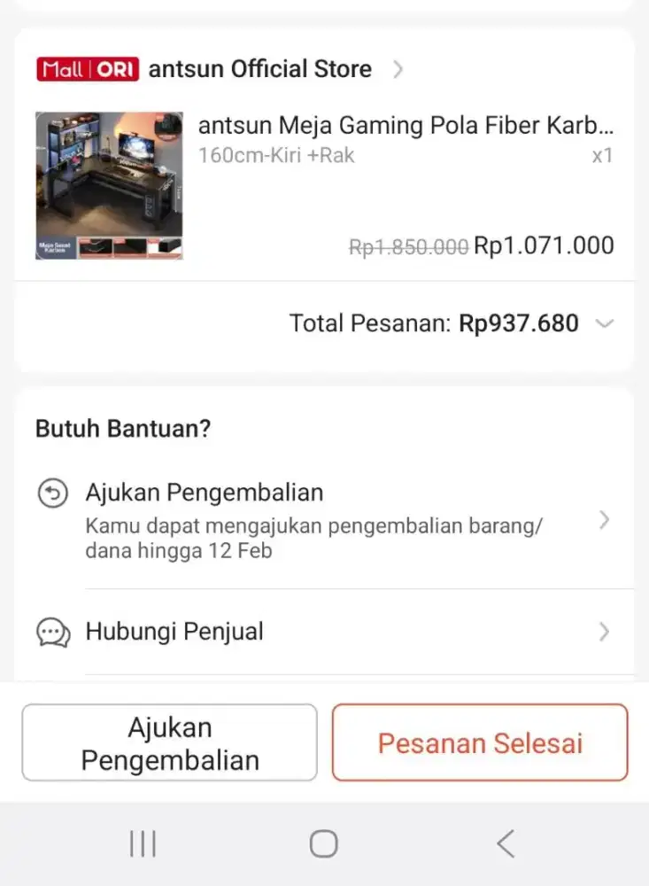 Meja Gaming Antsun