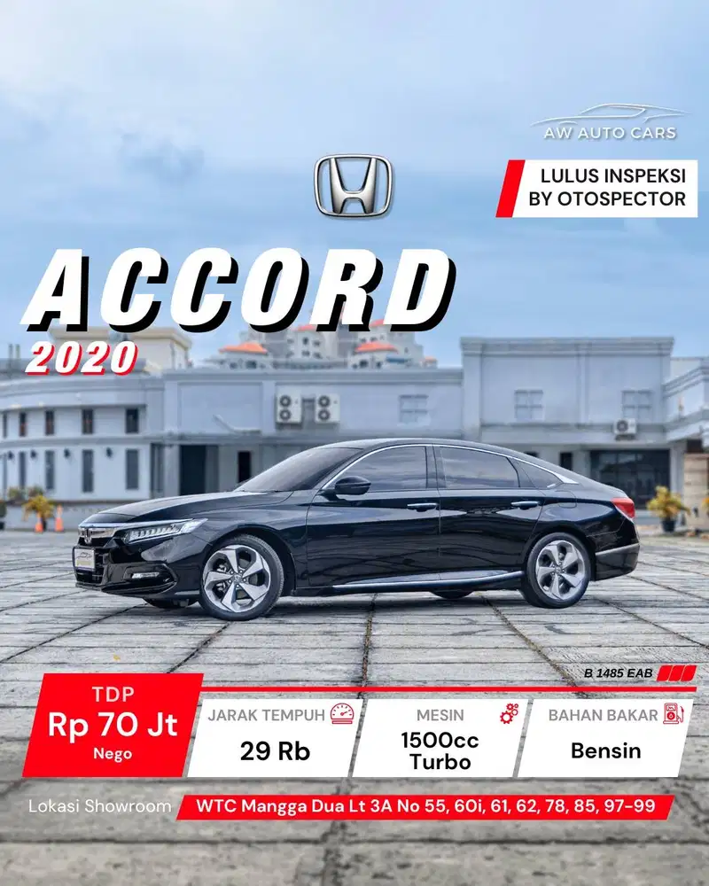 [KM 29 RB] Honda Accord 2020 model 2021 Sensing HS 2022