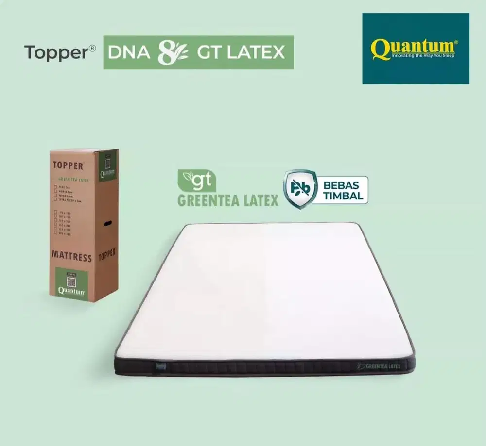 Topper Quantum Green Tea Latex 120x200x8cm