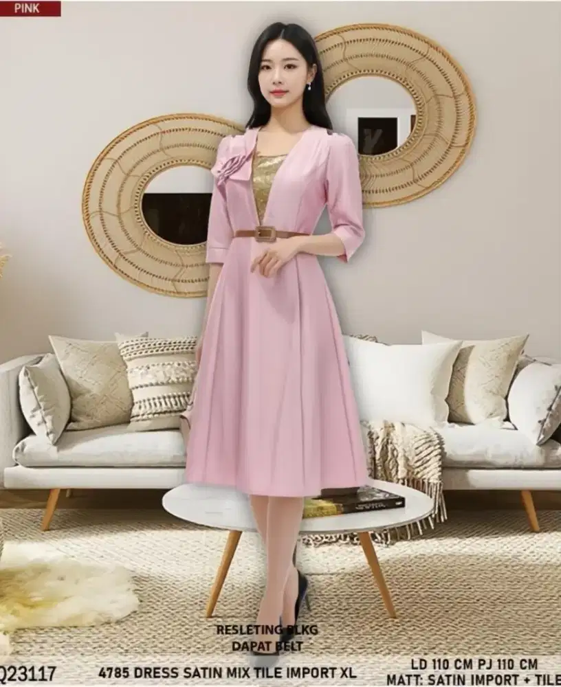 4785 DRESS SATIN MIX TILE IMPORT XL