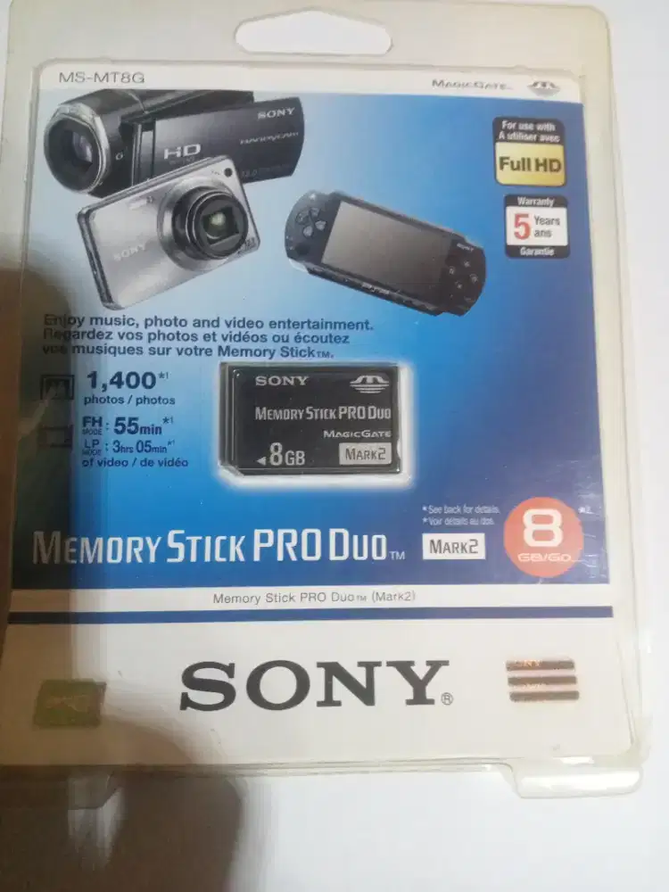 Memory SONY STICK PRO DUO 8GB