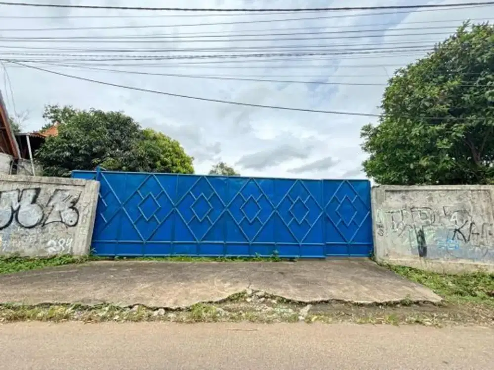 Dijual/Disewakan Gudang dan Tanah Kawasan Industri Setu Jalan Praja Luas 3.153M2 Cocok Dijadikan Gudang, Workshop, Perumahan, Sekolah, Pesantren