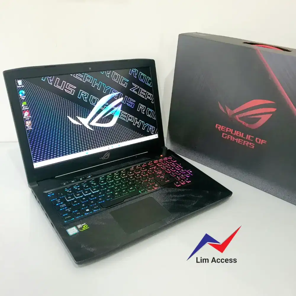 Laptop ROG Strix GL503GE super Istimewa fullset i7 VGA Nvidia GTX SSD
