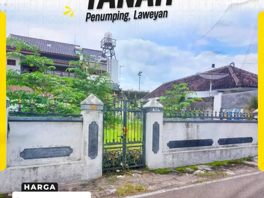 Dijual Tanah Pekarangan Prime Location di Penumping Laweyan Solo