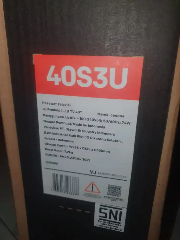 Tv coocaa 40 inch