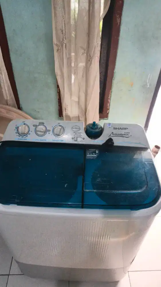 Mesin cuci 2 tabung Sharp super aquamagic ES-T85CR