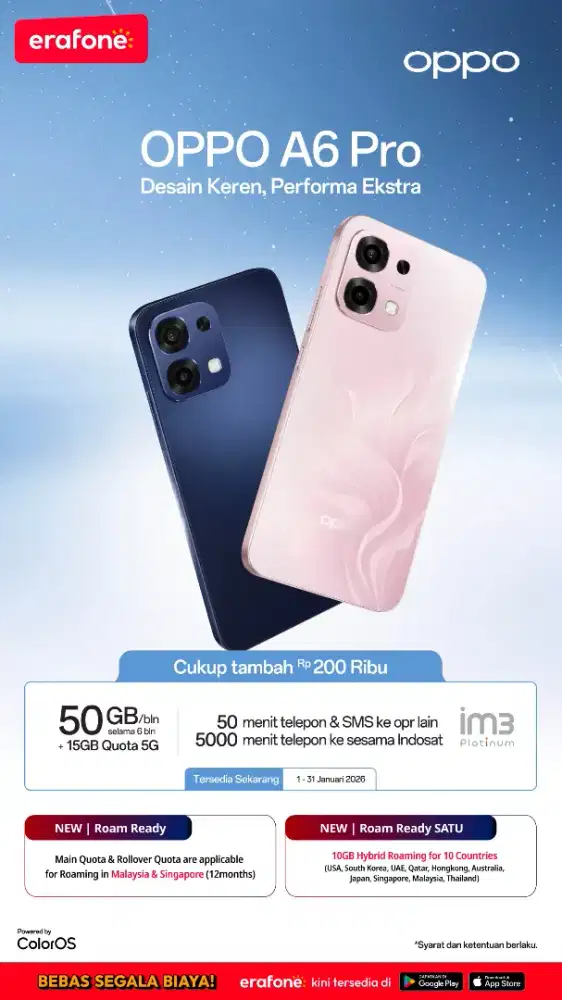 Handphone Oppo A6 pro 4G 8/256 ready Lokasi Surabaya Barat