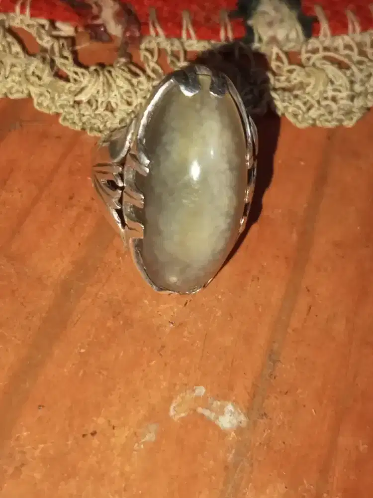 Cincin pandan lumut ring perak murni