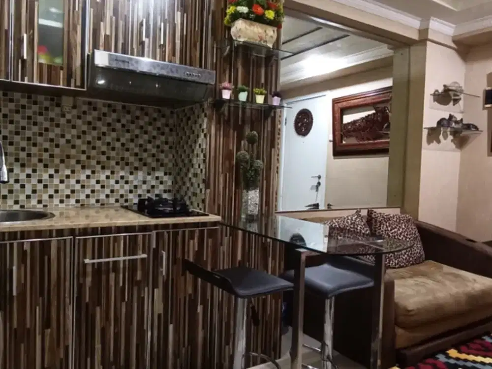 APARTEMEN GREEN PRAMUKA CITY 2 KAMAR FULL FURNISHED TAHUNAN INCLUDE MAINTANCE