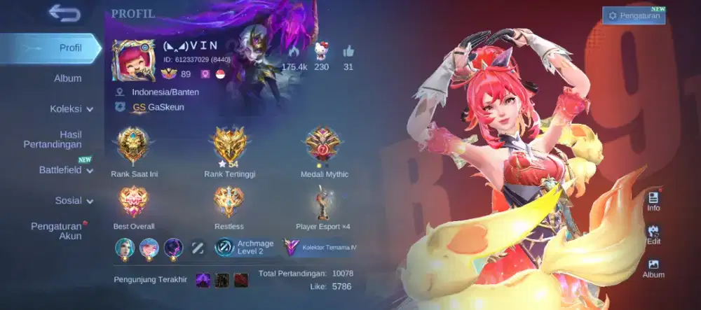 Akun mobile legend dijual