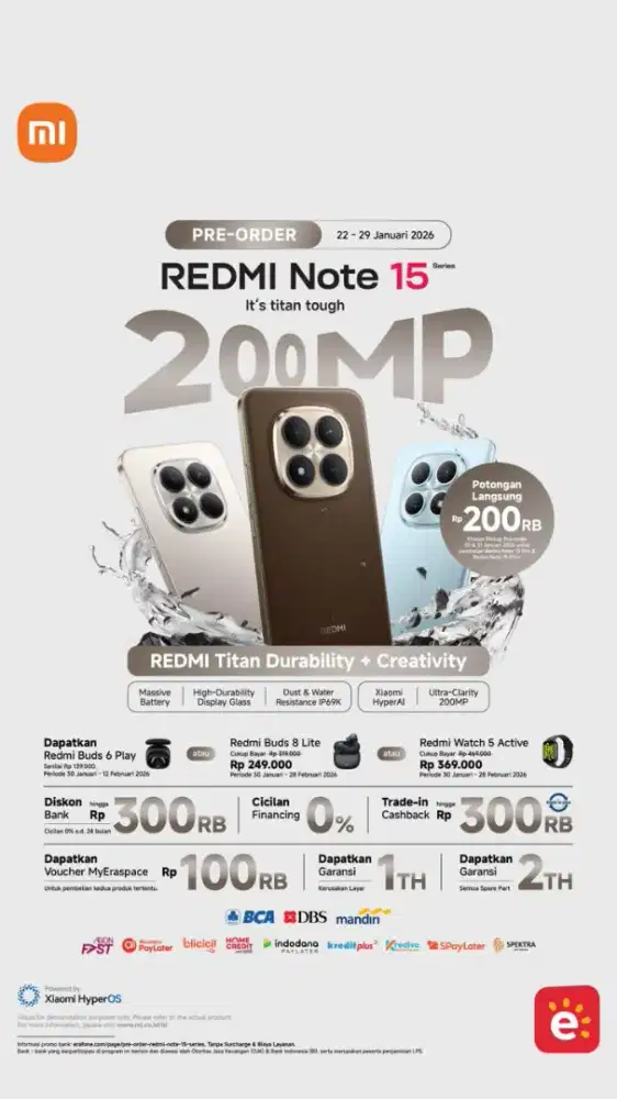 PREEE order redmi note 15 5G Lokasi Surabaya Barat