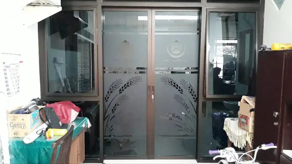 Dekorasi sticker kaca film sunblast stiker buram es stiker kaca film