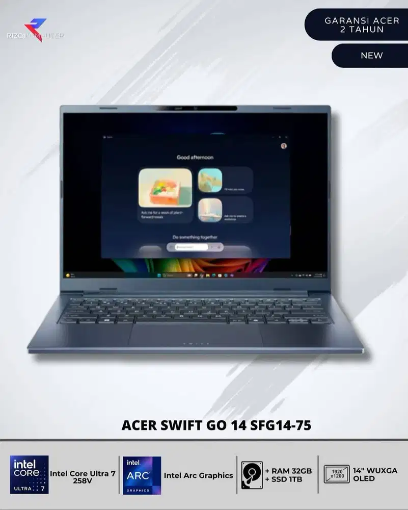 Acer Swift GO 14 SFG14-75 Intel Core Ultra 7 258V Ram 32GB SSD 1TB
