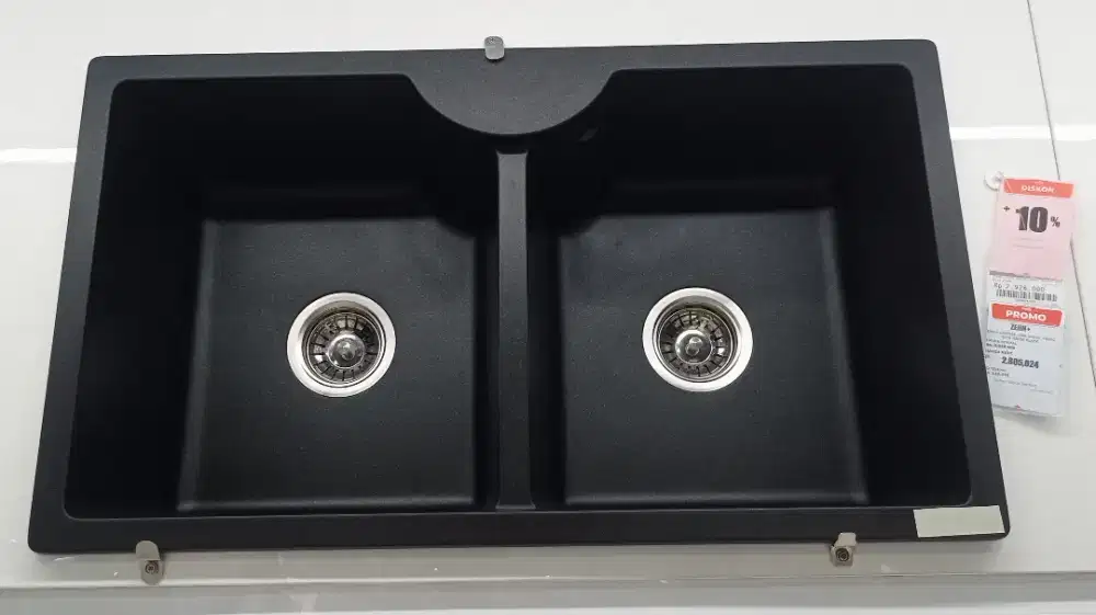 ZEHN+ GRANITE SINK 2BOWL 78×45 8378 HB106 BLACK