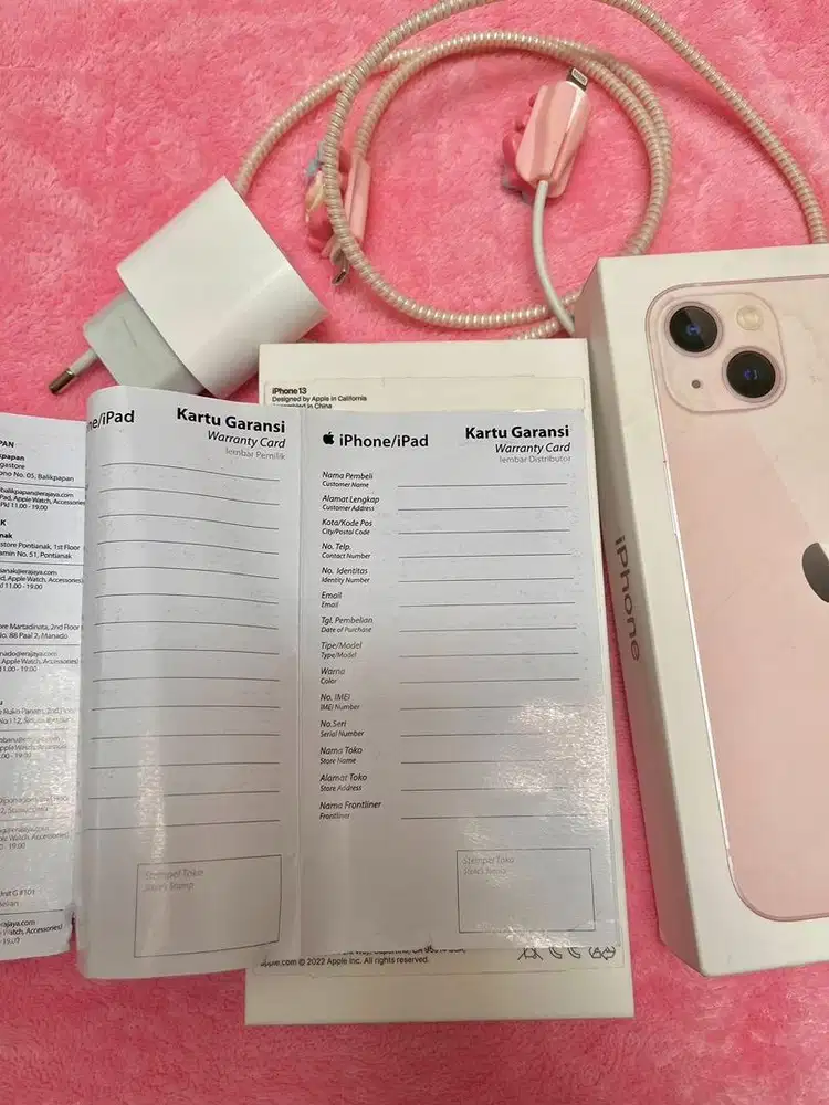 iPhone 13 128GB Mulus Like New – Fullset Box, Charger, Case